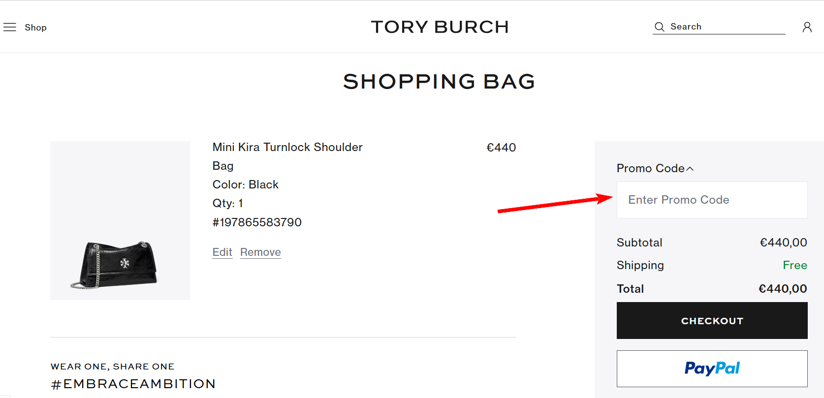 “How to activate a Tory Burch promo code”